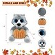 preview thumbnail 2 of 4, DolliBu Soft Big Eye Wolf Stuffed Animal with Pumpkin Plush Decor - 6 inches