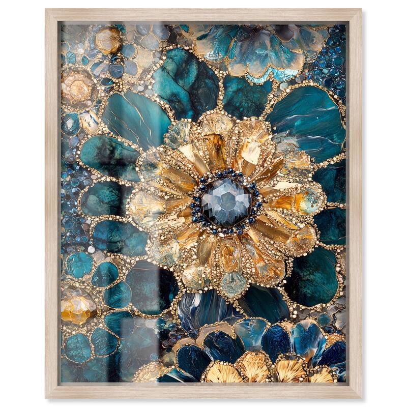 Opulent Geode IV Shadowbox by Art Remedy - Natural - 36" x 45"