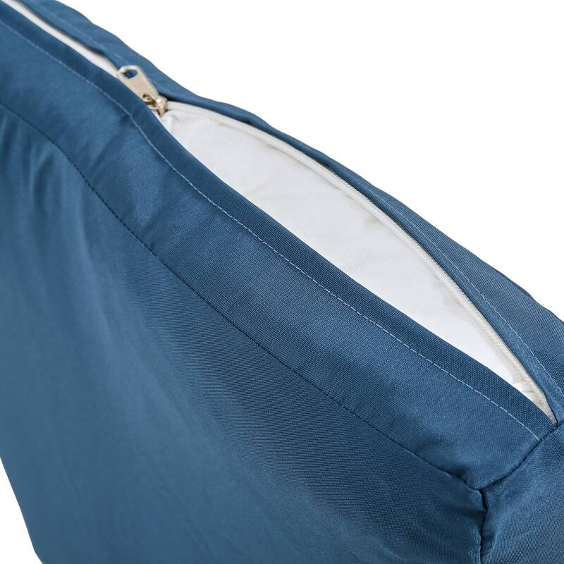 Outdoor Wicker Square Storage Ottoman with Plush Cushion