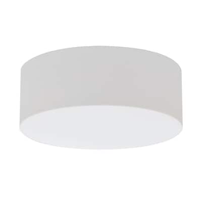 Anton 19-inch Linen White LED Flush Mount