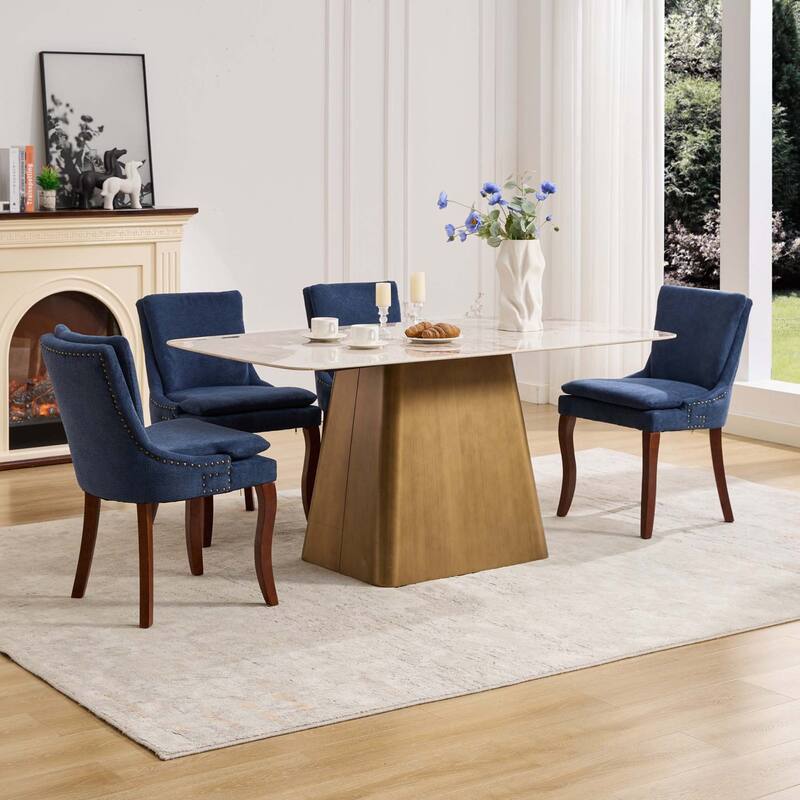 Chenille Dining Chairs Set of 2