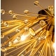 preview thumbnail 3 of 6, Glam 3-Light Crystal Beaded Glowworm Firefly Sputnik Chandelier In Antique Gold