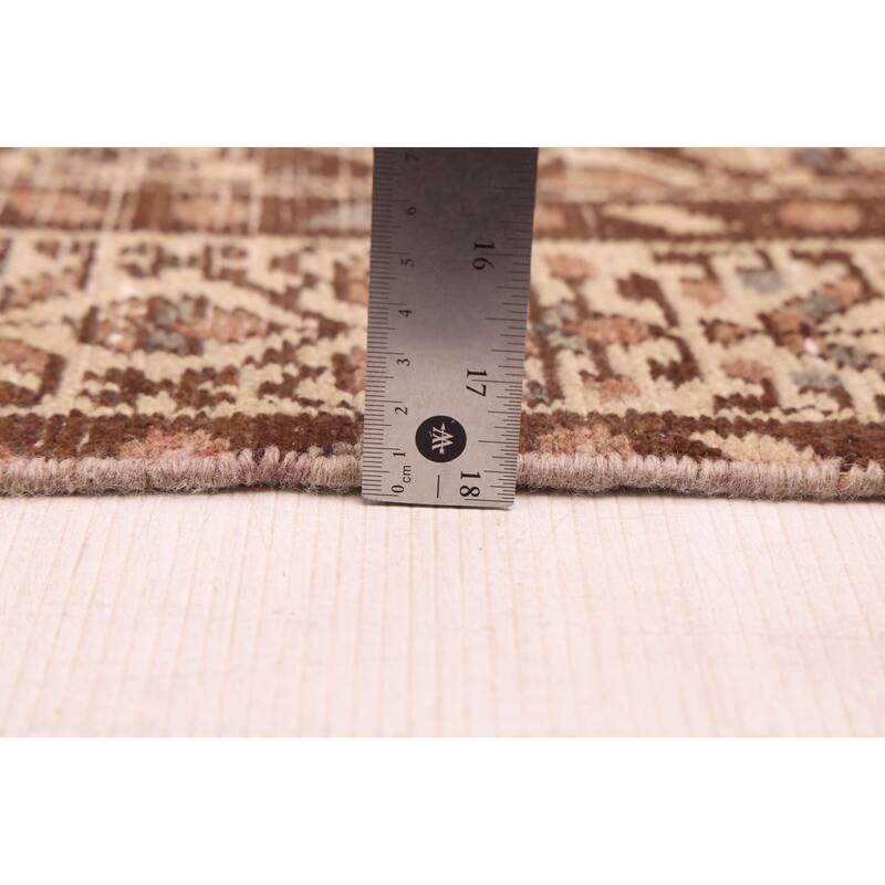 ECARPETGALLERY Hand-knotted Antalya Vintage Tan Wool Rug - 3'5 x 13'0