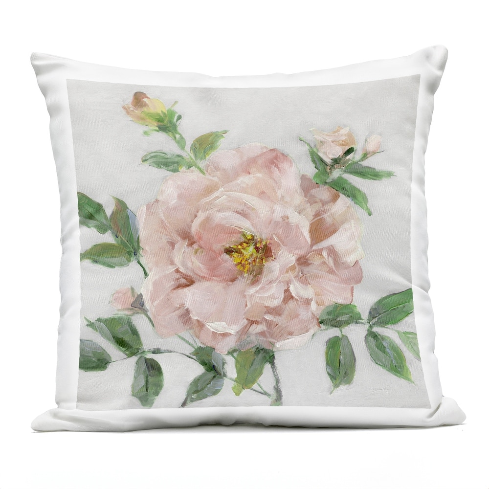 Stupell Pink Carnation Blossom Printed Outdoor Throw Pillow Design by Sally Swatland