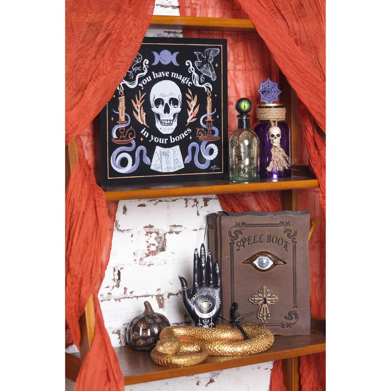 Magic In Your Bones Halloween Wall Art 12 x 12 x 1 Inches.