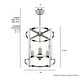 preview thumbnail 27 of 29, Hunter Astwood 16" 4-Light Round Chandelier, Dining Room Table, Kitchen Island, Cage, Transitional, Art-Deco