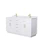 Option White, Gold Trim, White Cultured Marble Top