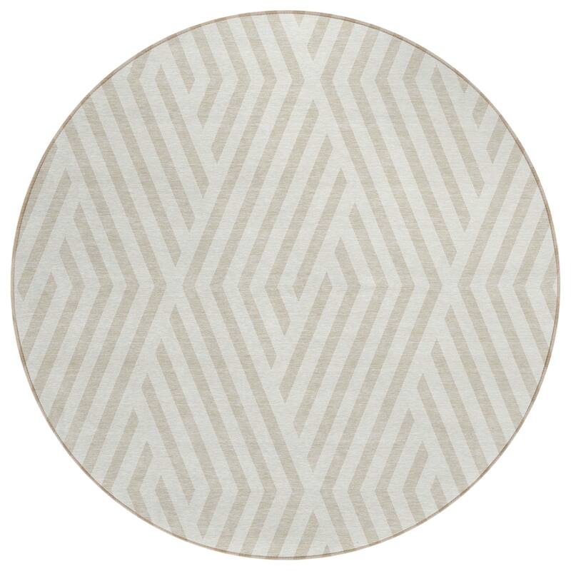 Gaso Stylish Geometric Weather Resistant Timeless Fusion Outdoor Rug