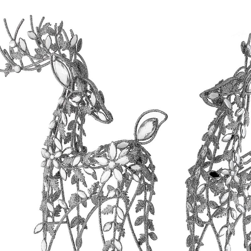 19.5" Wire Jewel Deer Set of 2