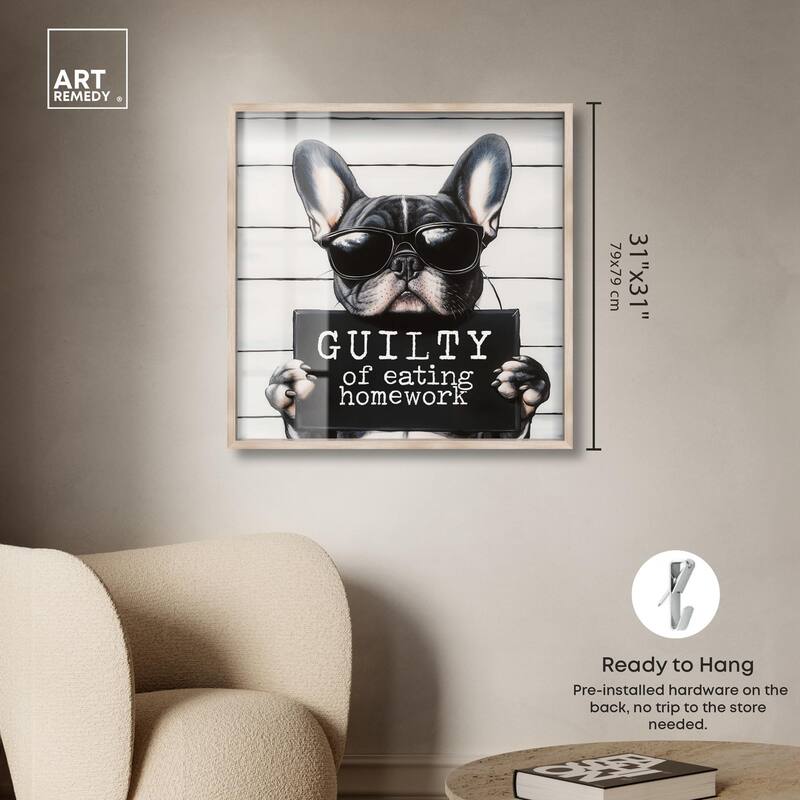 Guilty of Eating Homework Shadowbox by Art Remedy