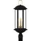 preview thumbnail 1 of 5, Crestfield 3-Light Matte Black Outdoor Post Lantern