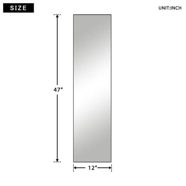 dimension image slide 7 of 26, Full Length Wall Mirror Large Standing Floor Mirror