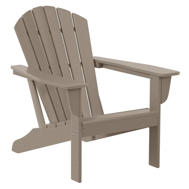 Altura Classic Outdoor Eco-Friendly All Weather Adirondack Chair with Ottoman (2-Piece Set)