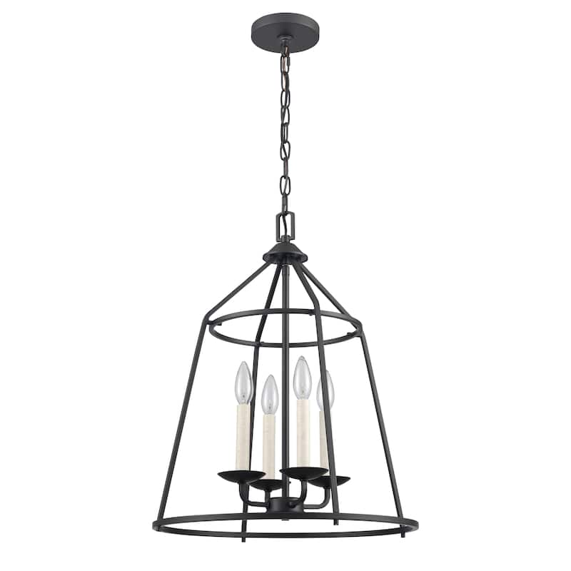 Elk Home Ellisville Matte Black Finish 4 Light Chandelier