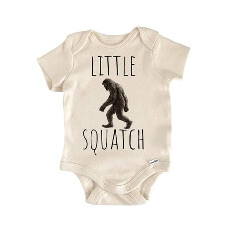 Sasquatch Big Foot - Baby Boy Girl Clothes Infant Bodysuit Funny Cute Newborn - Natural - Newborn