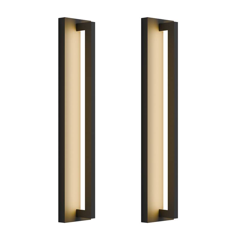 Long Outdoor Wall Lights Waterproof Modern Exterior Lighting Fixtures - 2Pack/27 inch