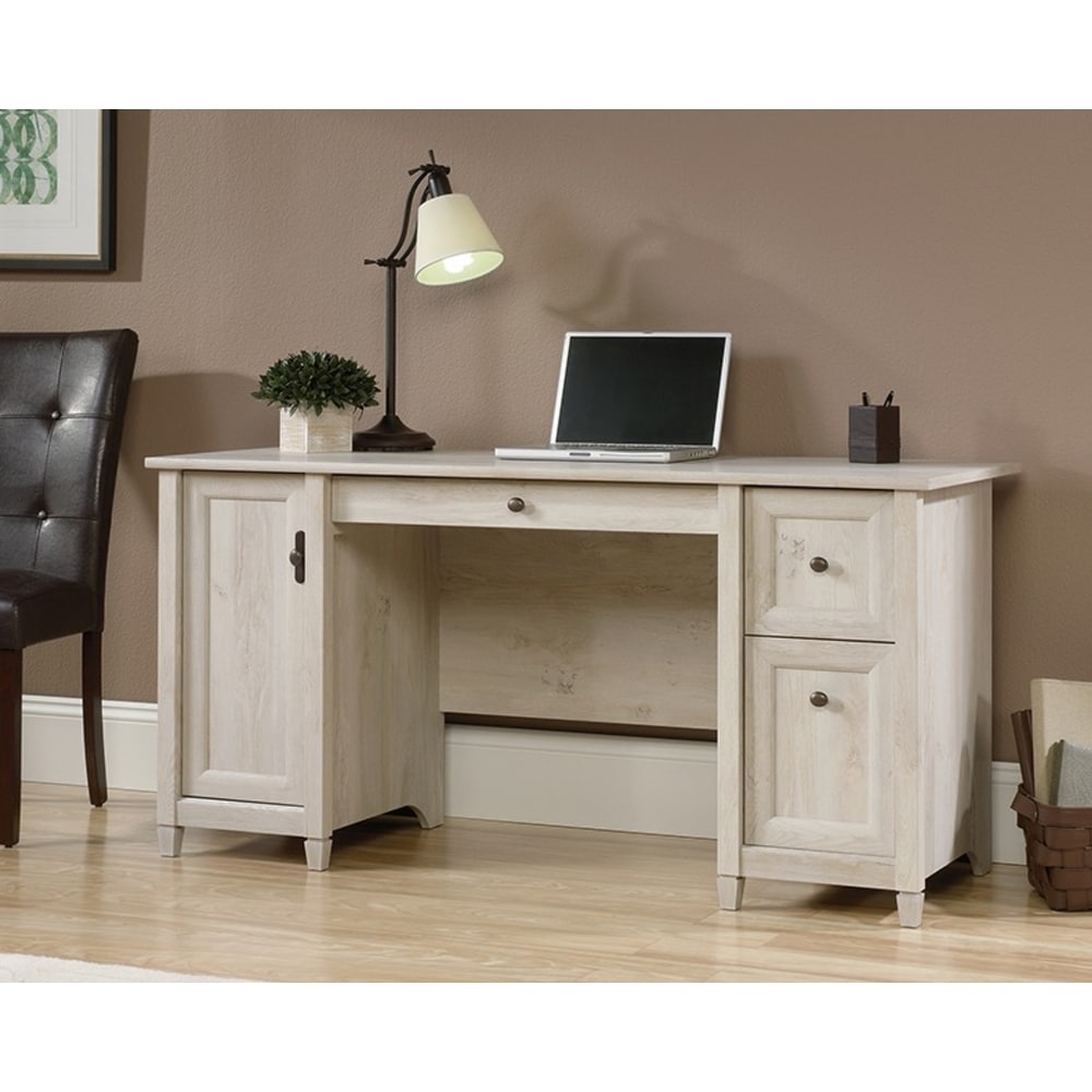 Sauder Edge Water Computer Desk Office Table (Wood Finish - Grey)