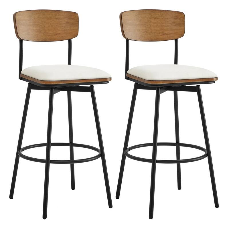 Spruce & Spring Claire Swivel Counter Height Bar Stool Set