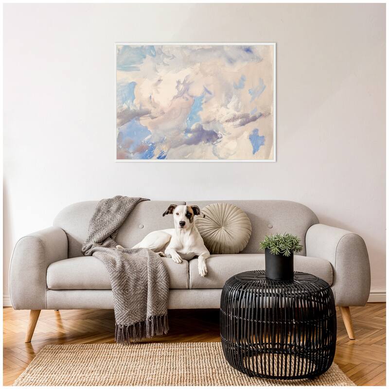 Kate and Laurel Sky circa 1910 John Singer Sargent by Nostalgia Prints Framed Canvas Wall Art Print