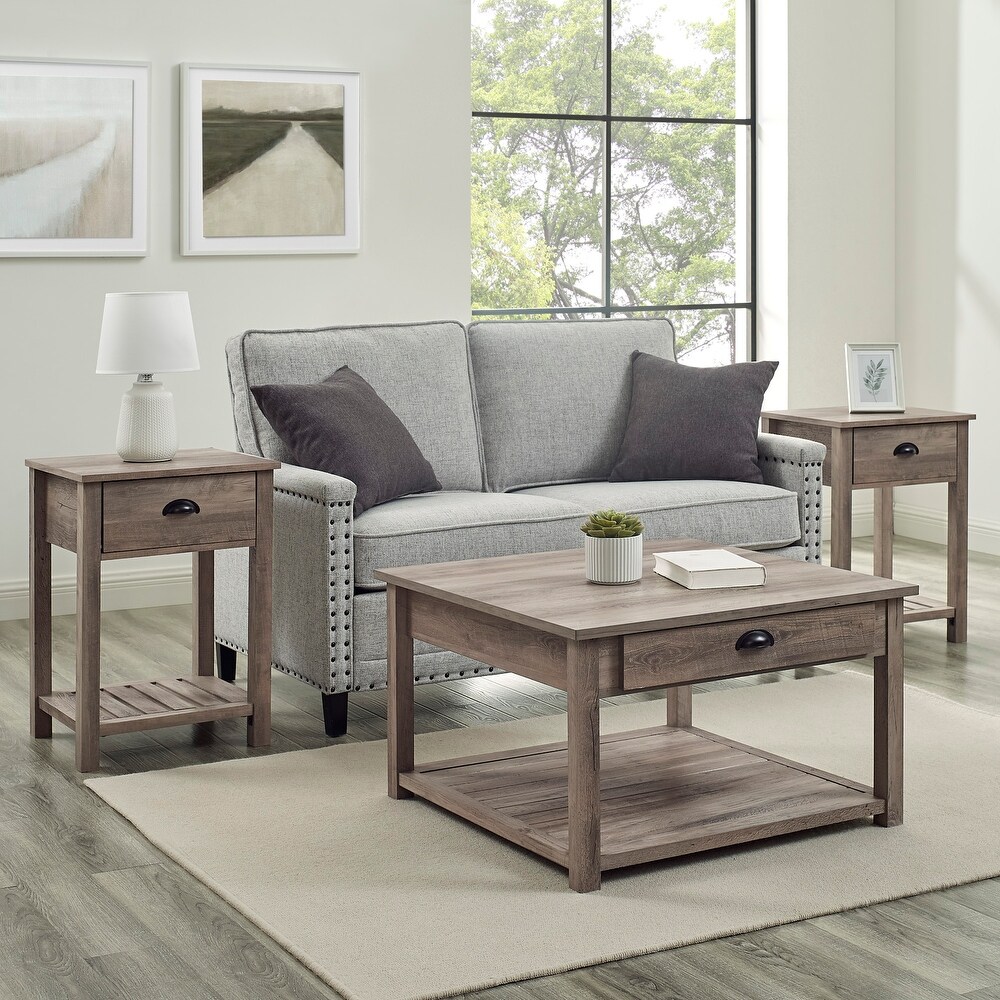 wood coffee table and end table sets