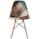 Modern Fabric Patchwork Chair with Leather and Suede Like Tones with ...