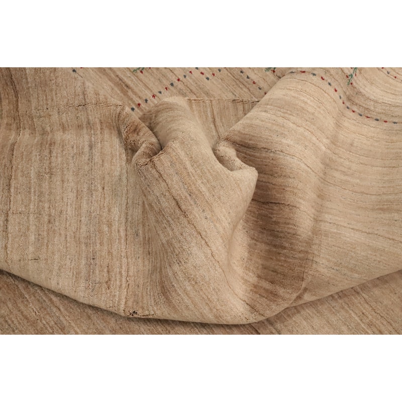 Hand Knotted Oriental 100% Wool Carpet Tribal Animal Pictorial Brown Gabbeh Area Rug - 8' 11'' X 8' 11''