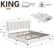 preview thumbnail 80 of 123, Javlergo Bed Frame with Storage Drawers Upholstered Platform Bed Frame with Adjustable Headboard