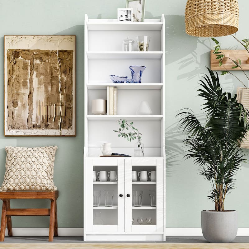 Elegant Tall Cabinet with Acrylic Board Door - N/A