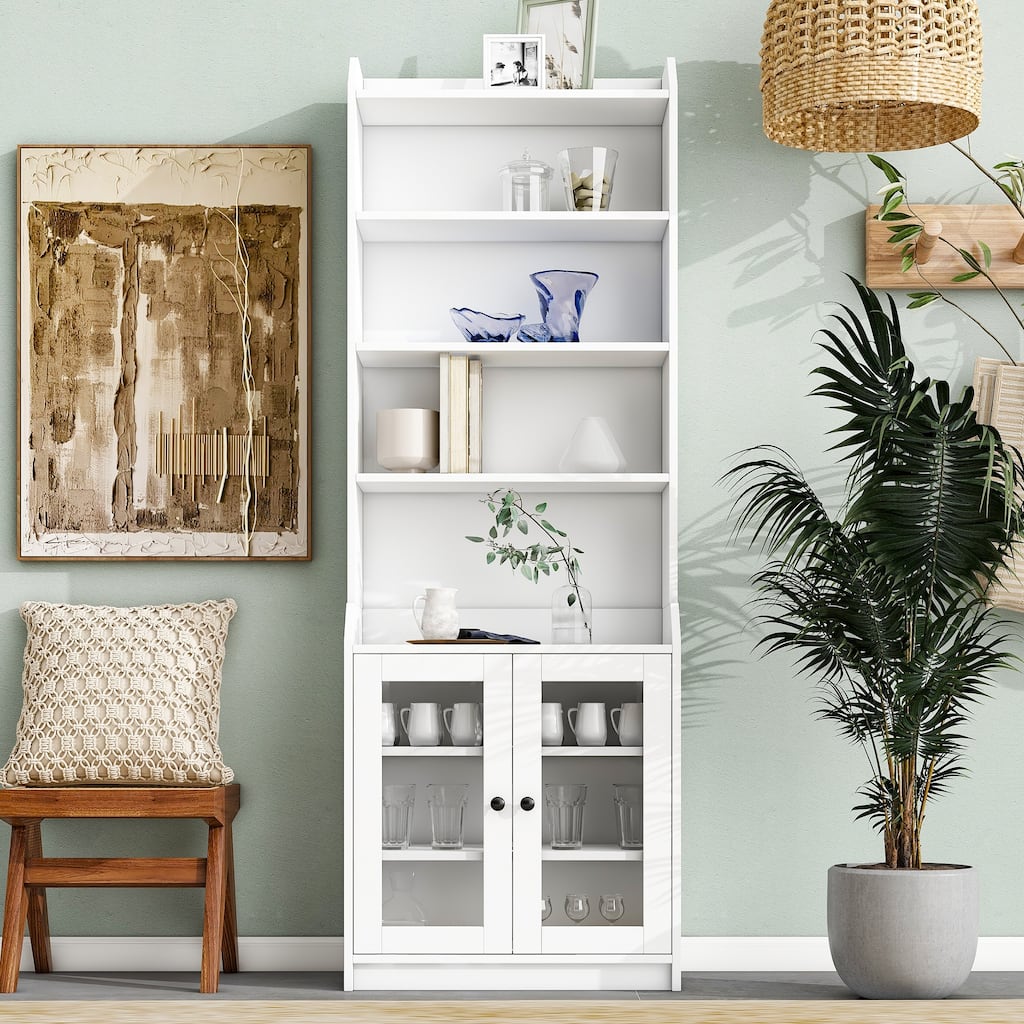 Elegant Tall Cabinet with Acrylic Board Door - N/A