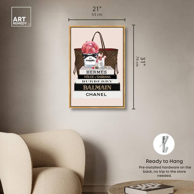 Pretty Spring Time Books Glam Canvas by Art Remedy