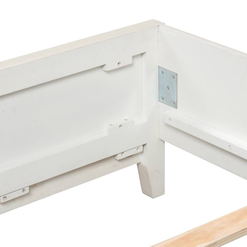 Furniture of America Irwin 6-Piece Antique White Wood Panel Bedroom Set with LED Headboard