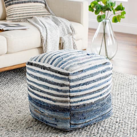 Artistic Weavers Albano Hand Woven Cotton Pouf