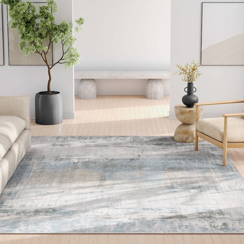 Well Woven Abstract Mandala Vintage Flat-Weave Area Rug