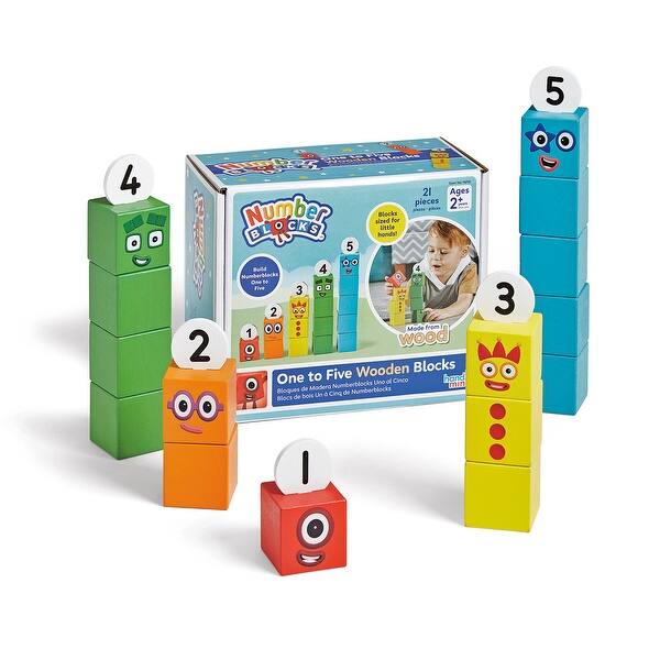 slide 2 of 6, Hand2Mind Numberblocks One to Five Wooden Blocks - Multi Multi - Kids