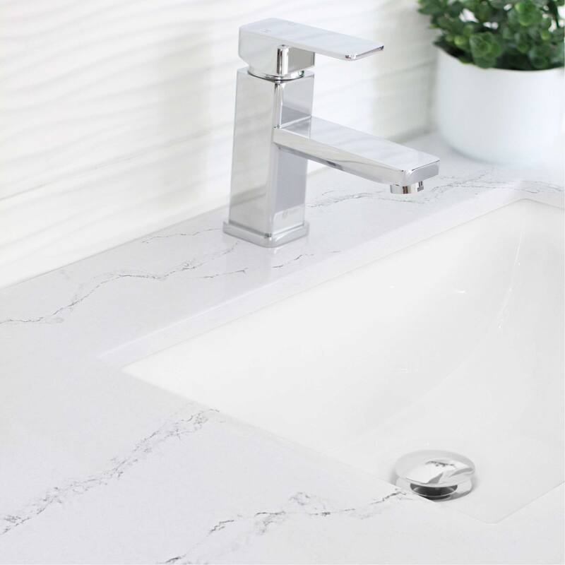 STYLISH Porcelain Rectangular 21 inches Undermount Ceramic Bathroom Sink with Overflow