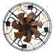 preview thumbnail 106 of 191, 16.5"/18.5"/20"/23.6"/24"/28" Vintage Distressed White Low Profile Caged Ceiling Fan with Light and Remote (7/6/5/3-Blade)