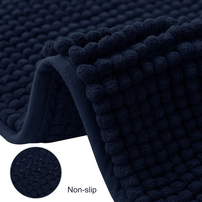 Subrtex Luxury Chenille Bath Rugs Soft Bathroom Mats