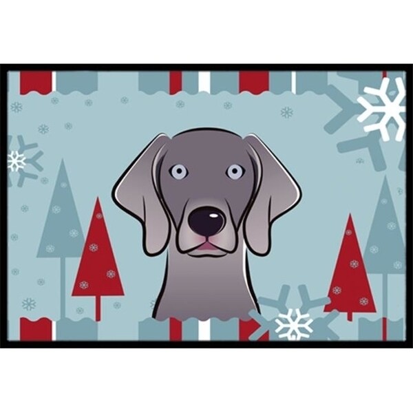 Carolines Treasures BB1727JMAT Winter Holiday Weimaraner Indoor & Outdoor Mat 24 x 36 in.