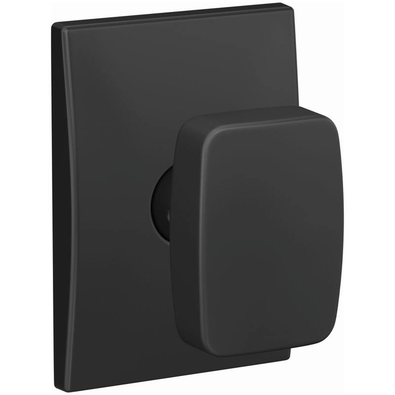 Schlage FC21-NIX-CEN Custom Nixon Passage or Privacy Door Knob Set - Matte Black