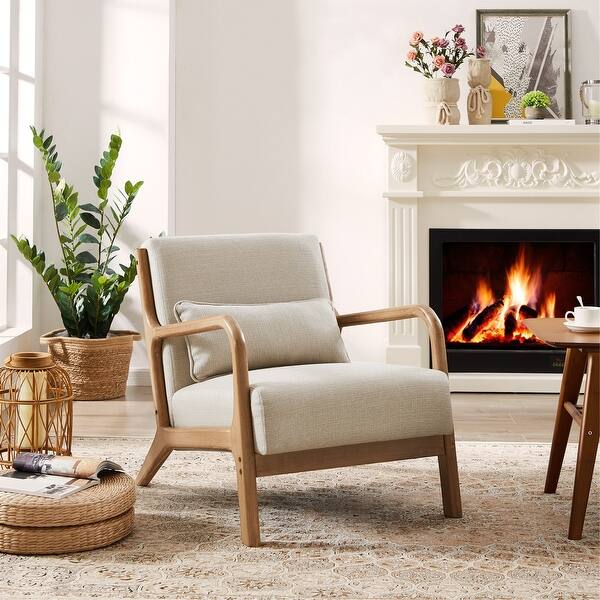 34 6 W Solid Wood Arm Chair Accent Chair Overstock 32658768 Light Gray Get 5% in rewards with club o! 34 6 w solid wood arm chair accent