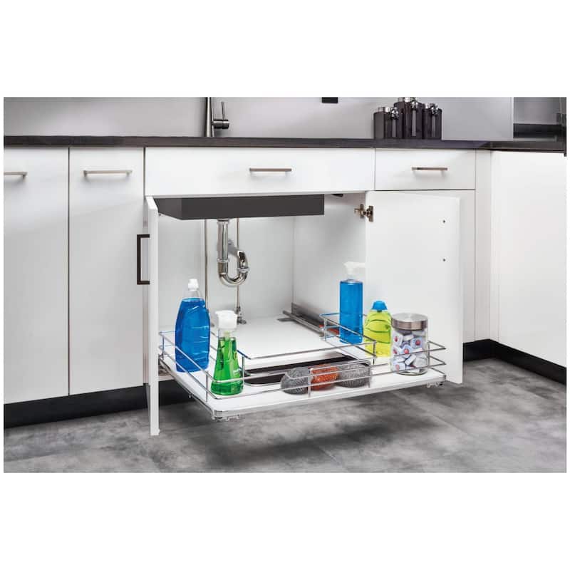 Rev-A-Shelf 5386 Series 30 Inch Pull Out U-Shaped Cabinet Organizer