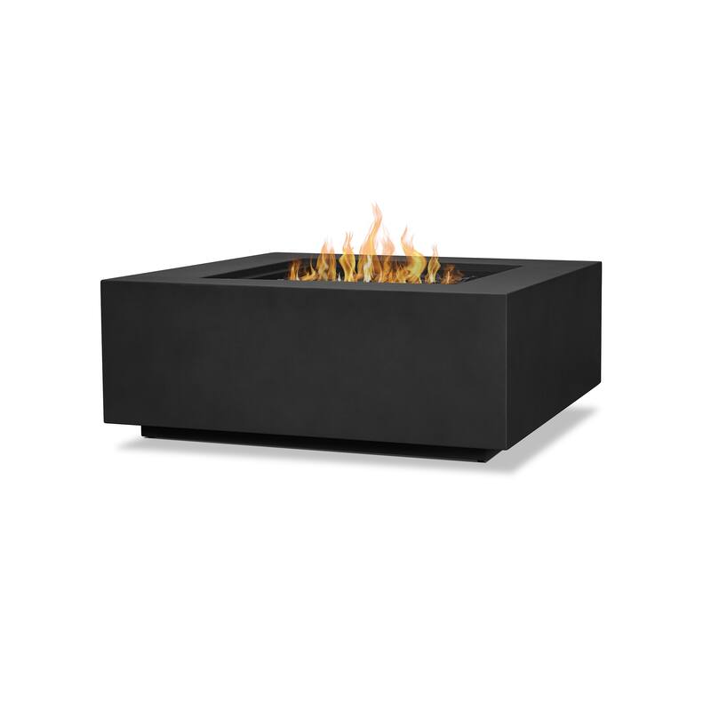 Aegean 36" Square LP Fire Table w/NG Conversion in Black by Real Flame