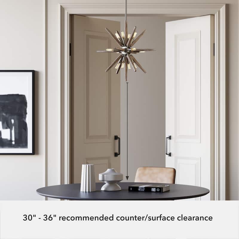 Hunter Jupiter Star Pendant - Entry, Dining Room - Mid-Century Modern, Sputnik
