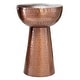 preview thumbnail 10 of 168, Silver or Bronze Metal Hammered Side End Accent Table with Hourglass Shape