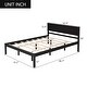 preview thumbnail 20 of 28, Sturdy Design Platform Bed Frame with Headboard, Wood Slat Support, No Box Spring Needed, Queen