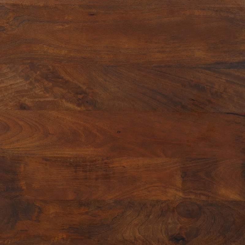 35 Inch Coffee Table, Handcrafted Round Mango Wood Top, Modern Curved Tripod Legs, Walnut Brown