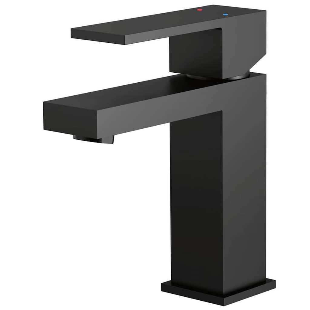 Single Handle Bathroom Faucet in Matte Black