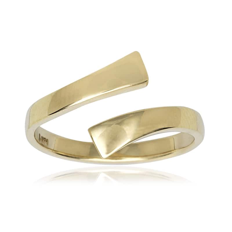 14k Yellow or White Gold High Polish Bypass Toe Ring - Yellow Gold - White