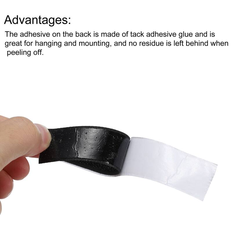 Self Adhesive Cable Ties 10 Meters 20mm Hook and Loop Cord Wraps Black Fasten