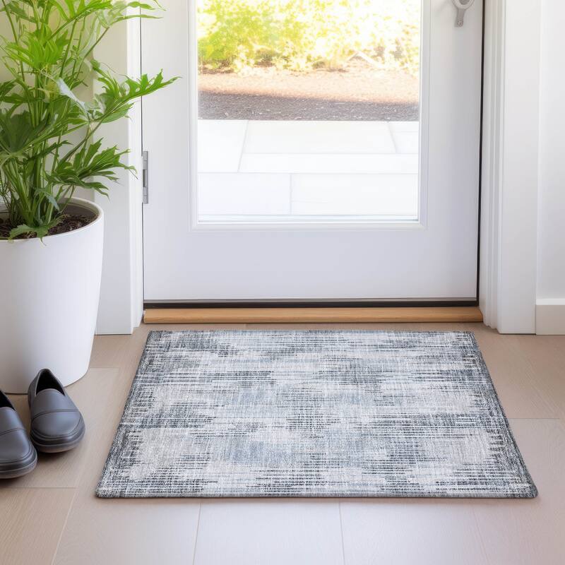 Premium Washable Super Soft Transitional Stripes Mayfield Rug - Gray - 1' 8" x 2' 6" - Rectangle